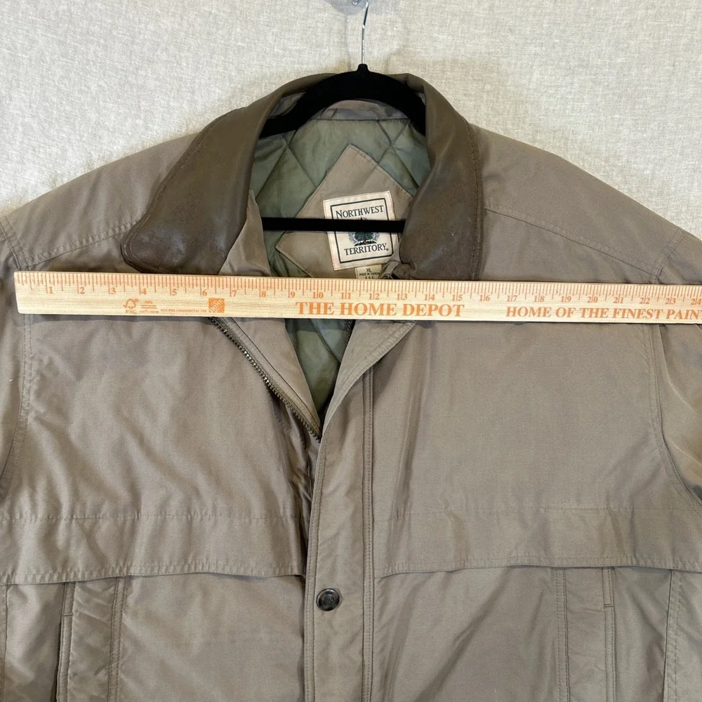Vintage Northwest Territory Men's Field Jacket Khaki Zip and Snap Down Size XL